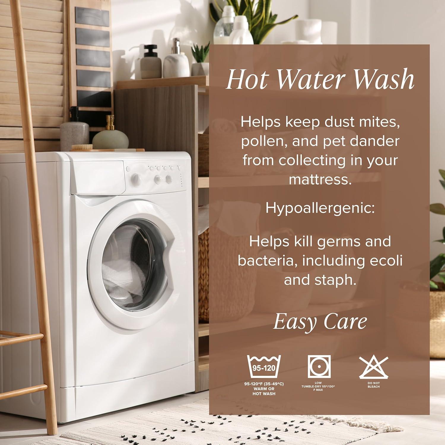 Almohadilla de Colchón Twin Bare Home Reversible Microplush