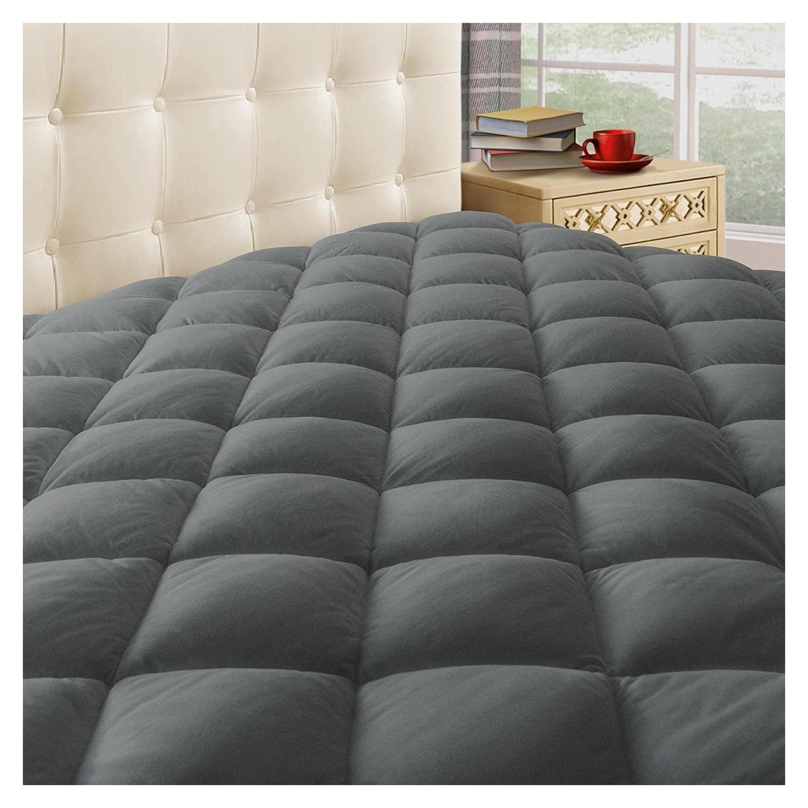 Funda de Colchón Acolchada Taupiri Queen Gris Oscuro 53cm