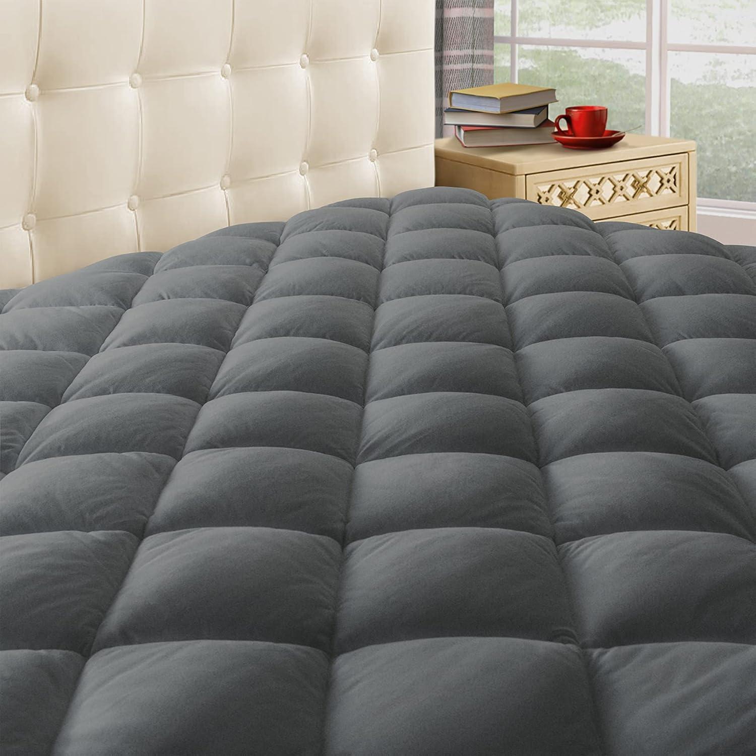 Funda de Colchón Acolchada Taupiri Queen Gris Oscuro 53cm