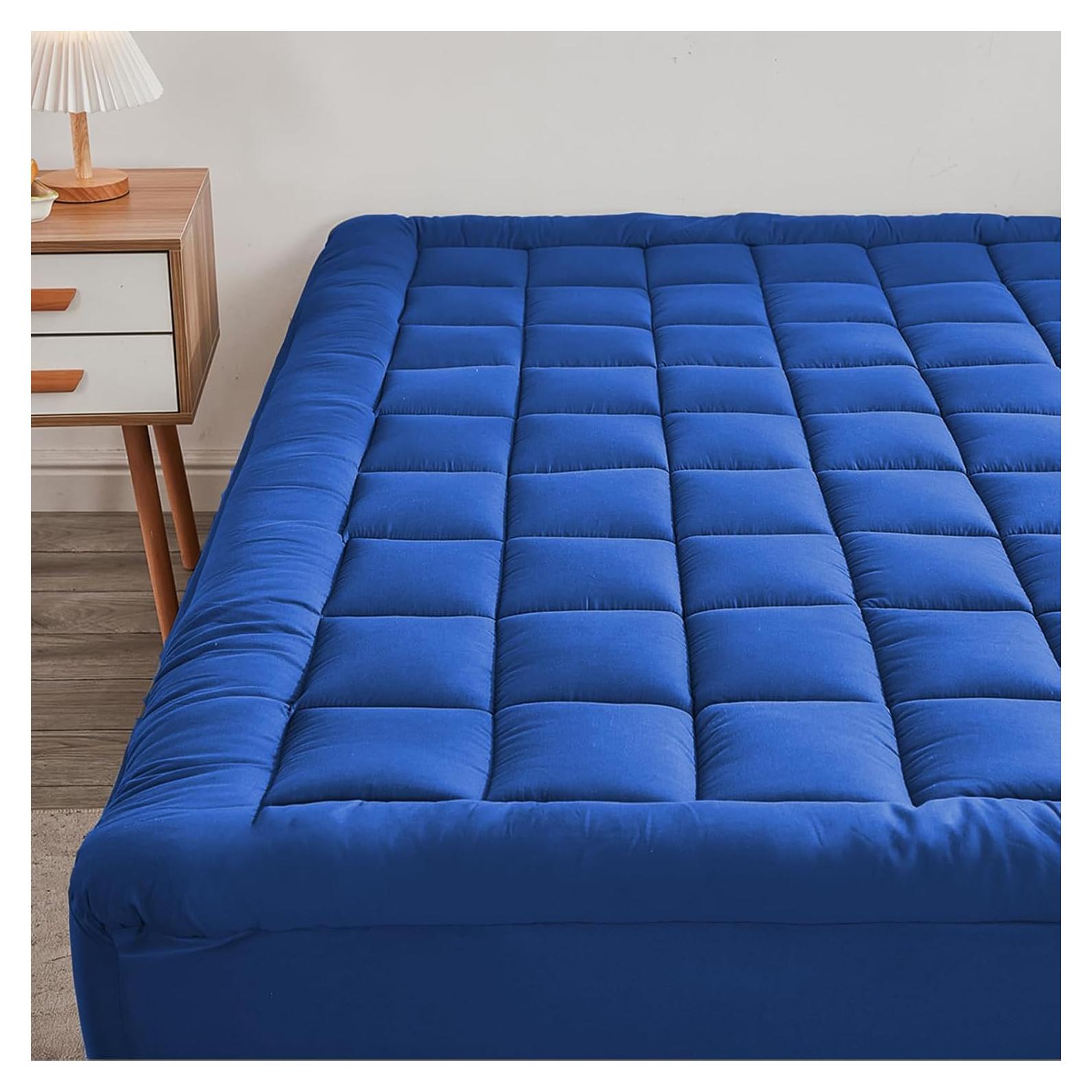 Protector de Colchón Reina Oaskys Azul Transpirable 45.72 cm