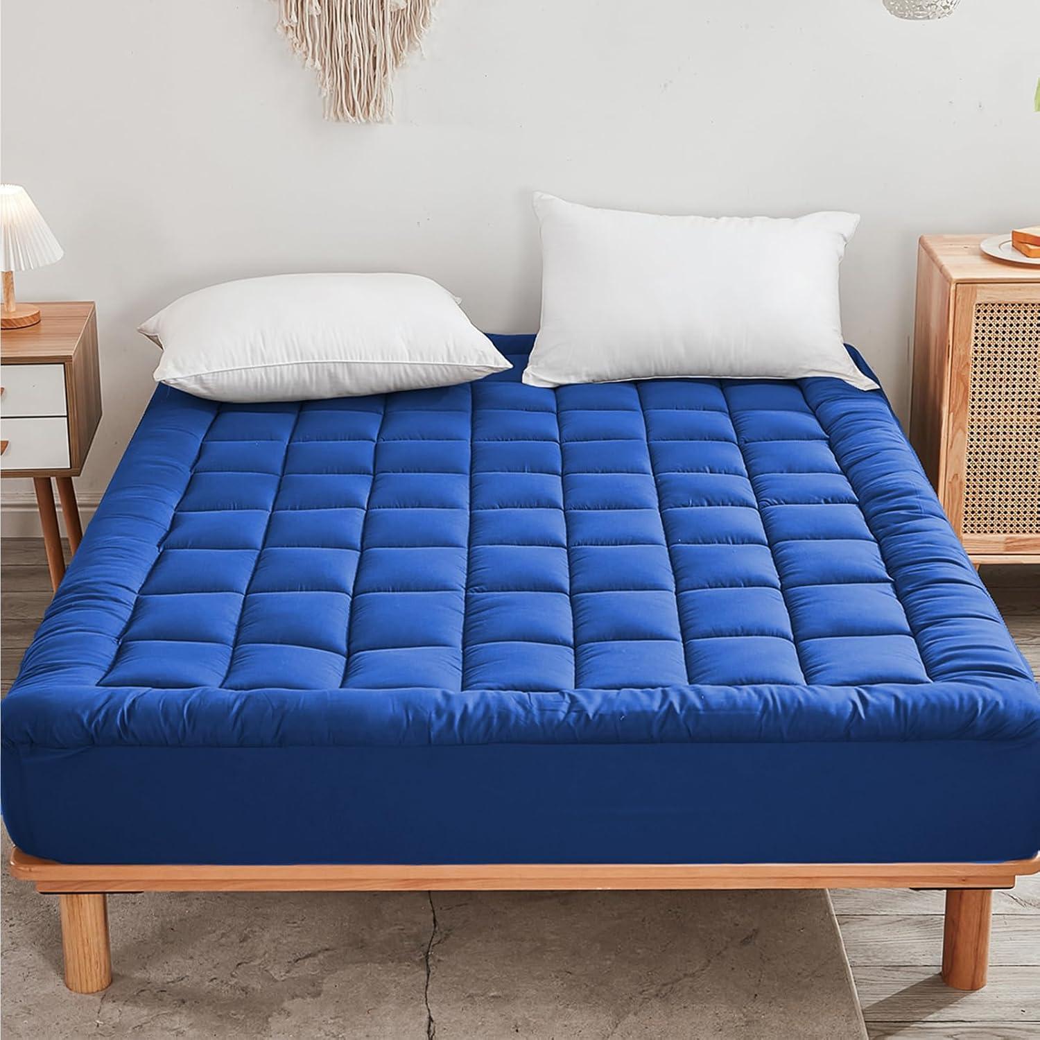 Protector de Colchón Reina Oaskys Azul Transpirable 45.72 cm