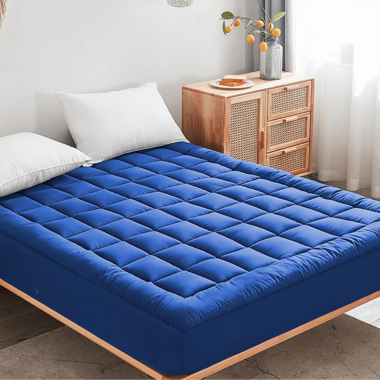 Protector de Colchón Reina Oaskys Azul Transpirable 45.72 cm