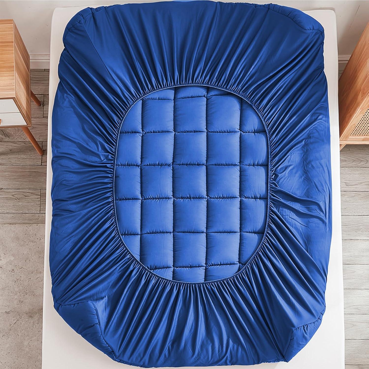 Protector de Colchón Reina Oaskys Azul Transpirable 45.72 cm