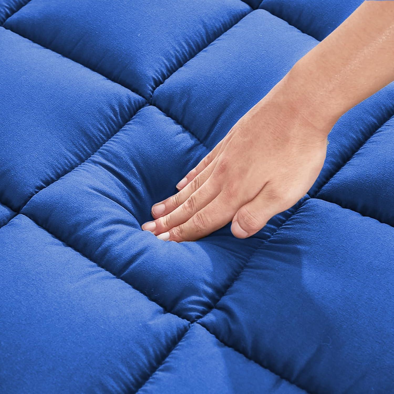 Protector de Colchón Reina Oaskys Azul Transpirable 45.72 cm