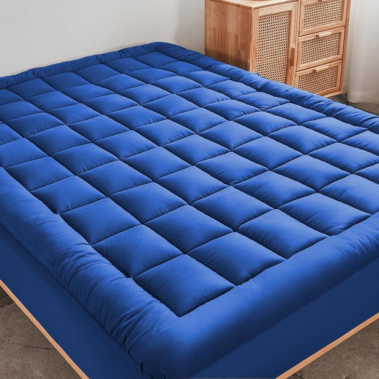 Protector de Colchón Reina Oaskys Azul Transpirable 45.72 cm