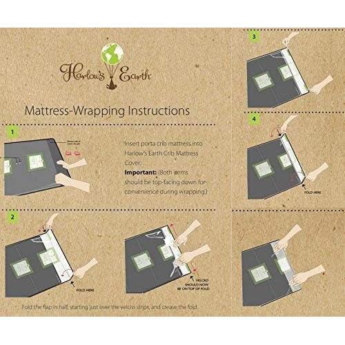 Cubierta de colchón impermeable Harlow's Earth para cuna 61x97cm