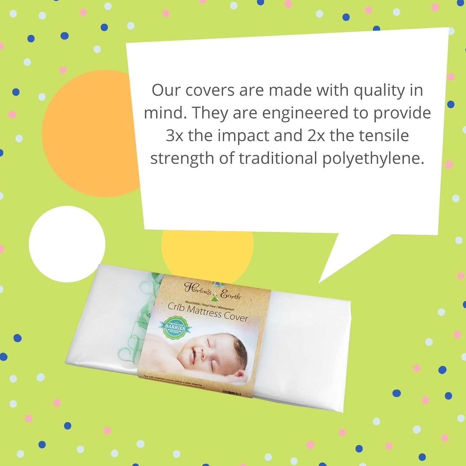 Cubierta de colchón impermeable Harlow's Earth para cuna 61x97cm