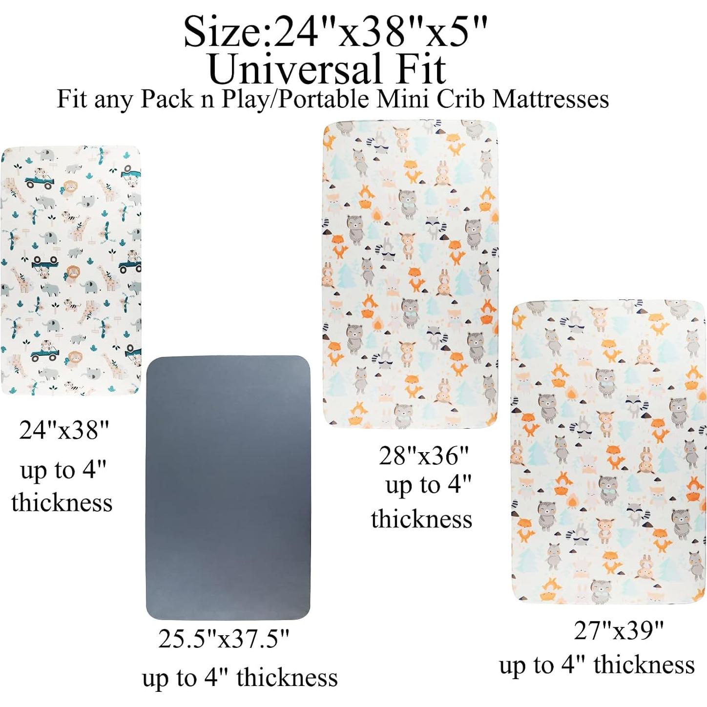 Juego de Sábanas Ajustables Tontukatu 3 Piezas para Cuna 61x97cm