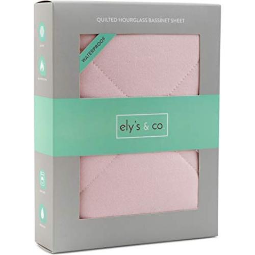 Sábana de Cuna Rosa Ely's & Co. 100% Algodón Jersey Impermeable