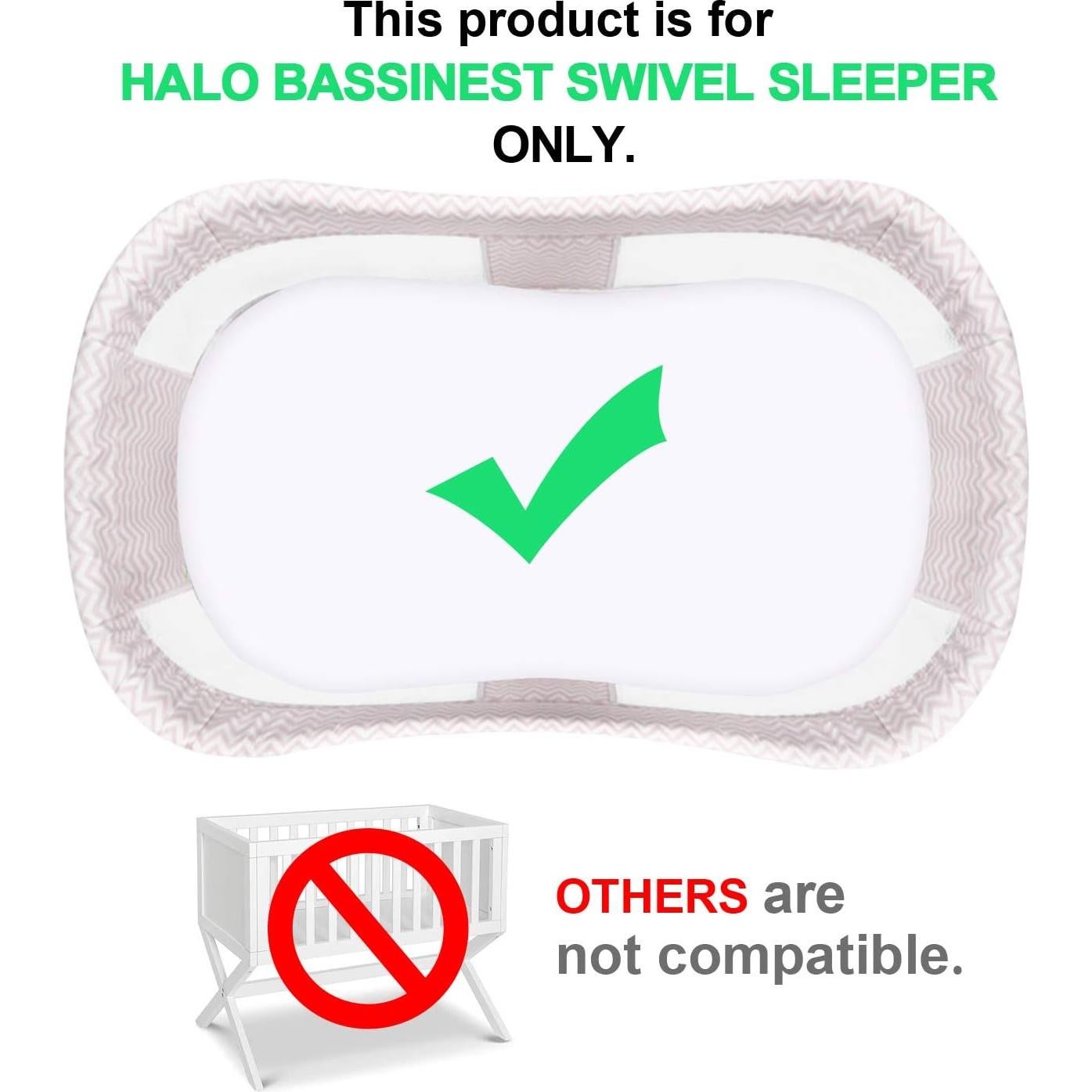 Cubierta de colchón para cuna Biloban Halo Bassinest 78.74x45.72cm