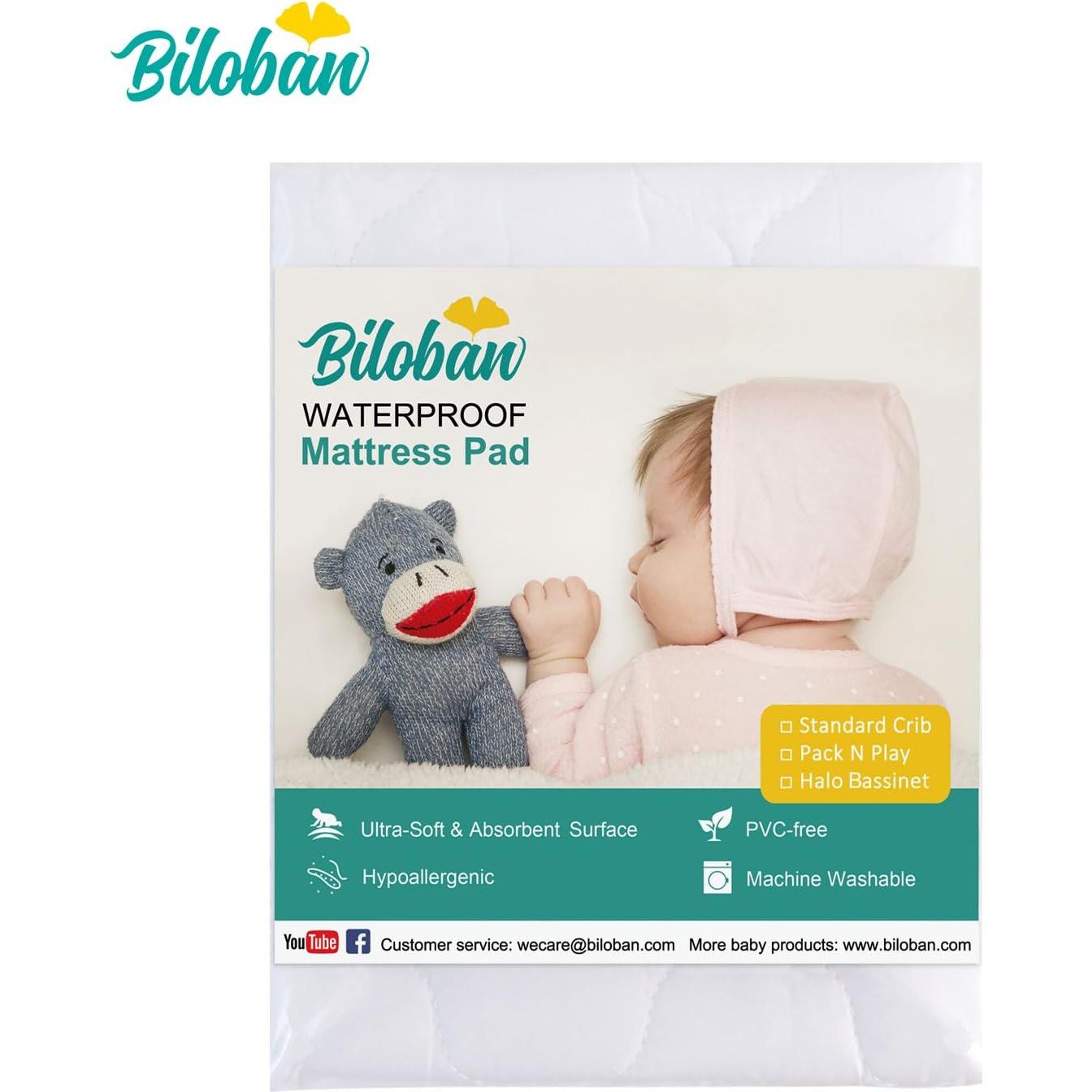 Cubierta de colchón para cuna Biloban Halo Bassinest 78.74x45.72cm