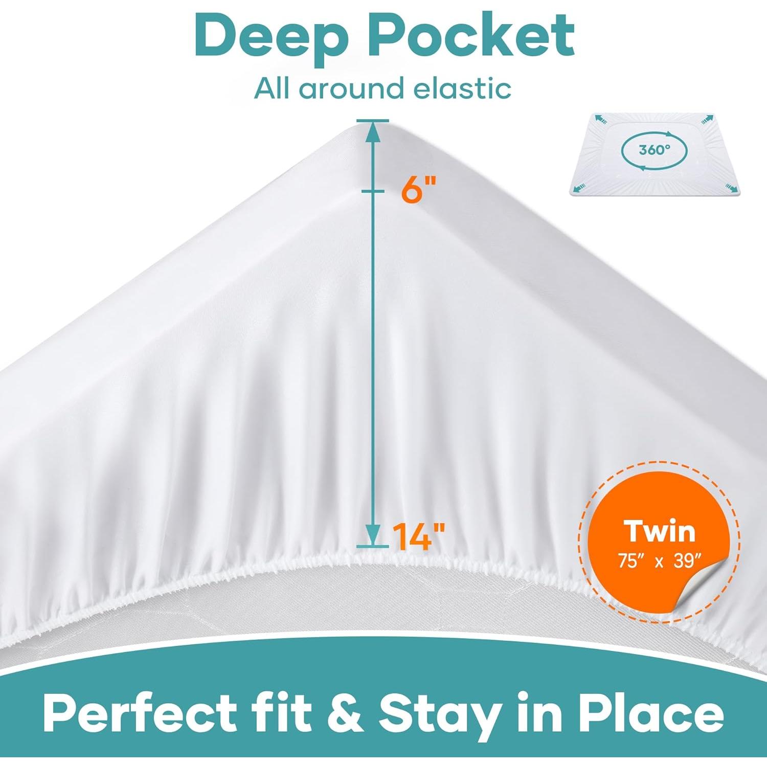 Protector de Colchón OhGeni Impermeable Individual 190x99 cm