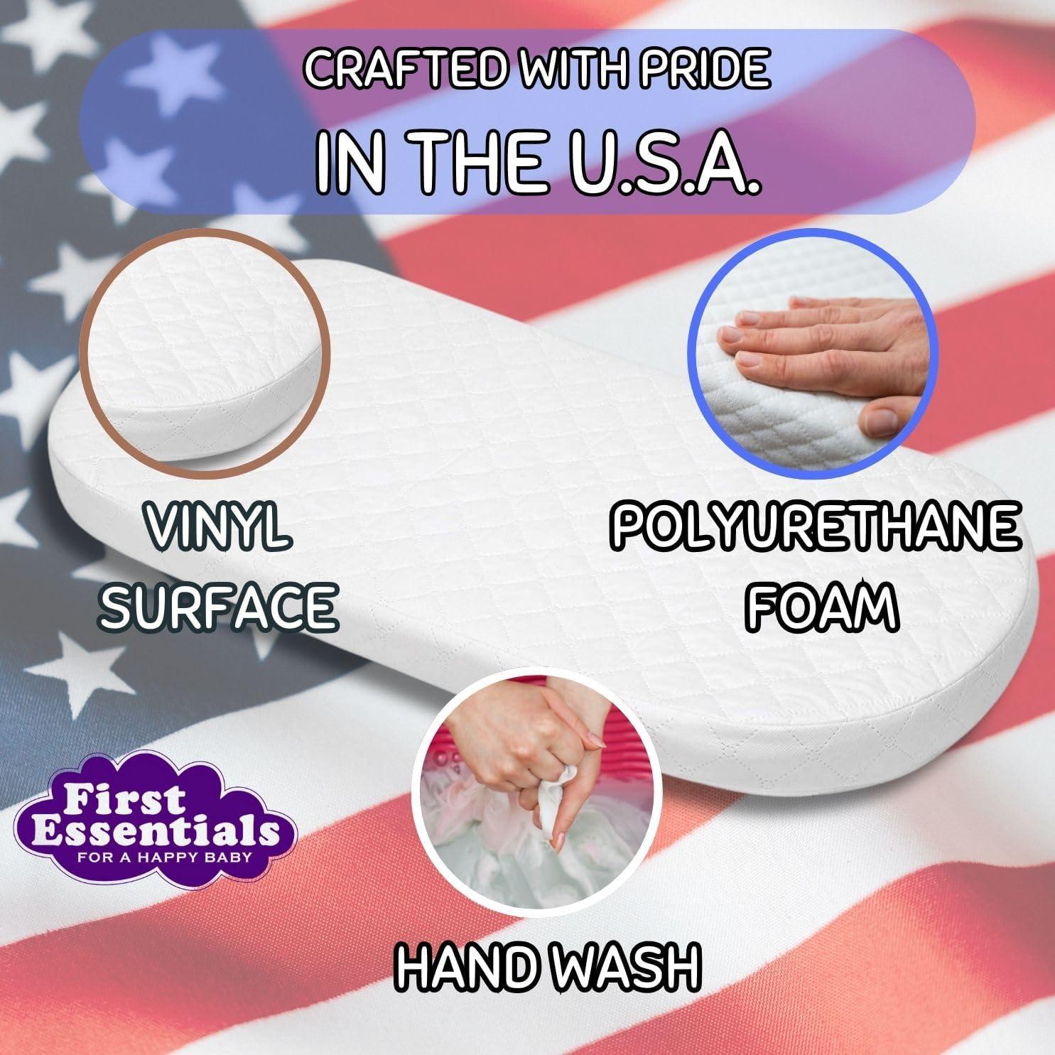 Almohadilla para cuna ovalada First Essentials 30.5x73.7 cm