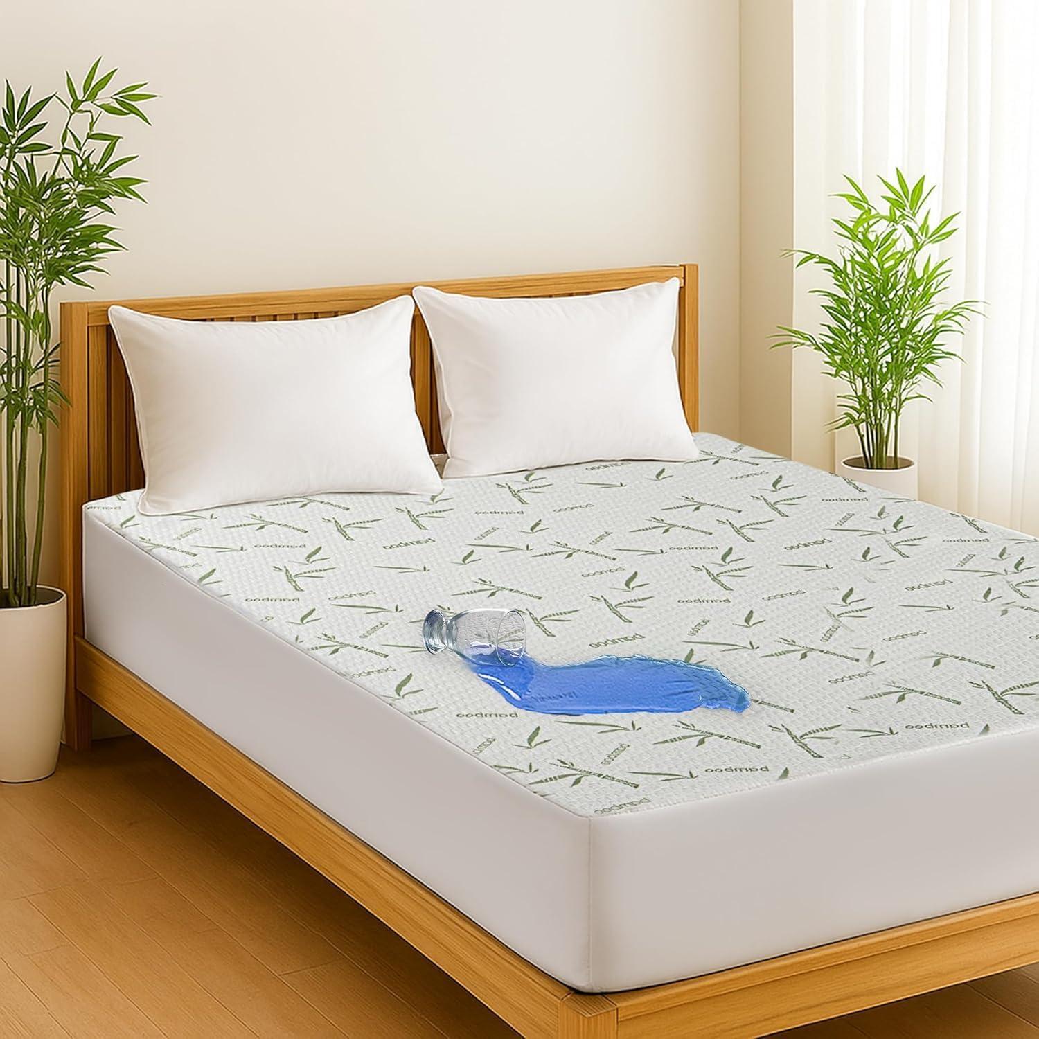 Protector de Colchón Rey Hannah Linen Impermeable 100% Poliester