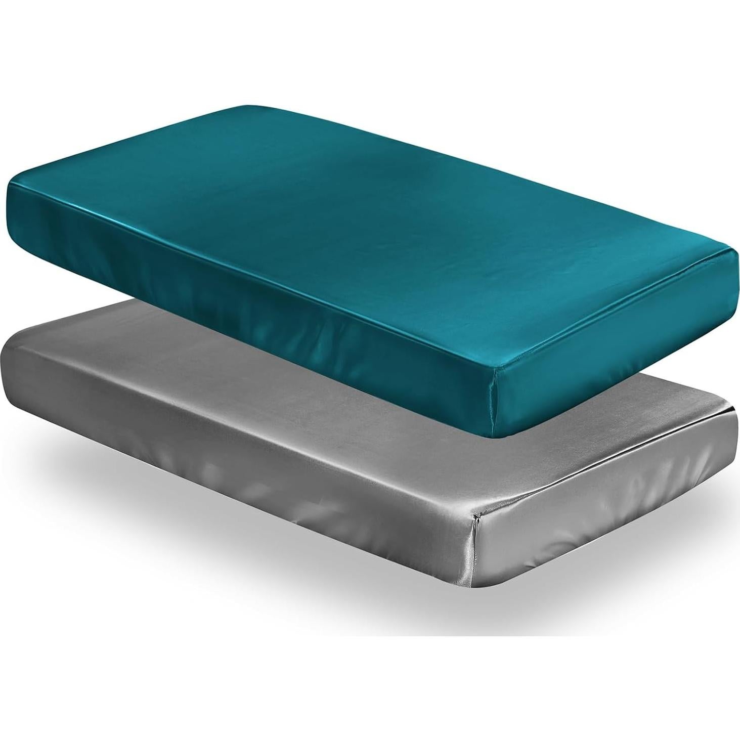 Sábanas Mini Cuna SiinvdaBZX 2 Piezas Satinadas 61x96.5 cm