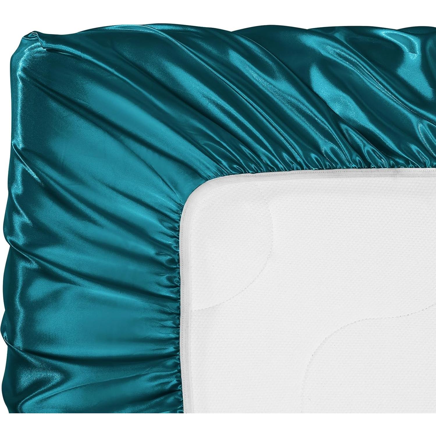 Sábanas Mini Cuna SiinvdaBZX 2 Piezas Satinadas 61x96.5 cm