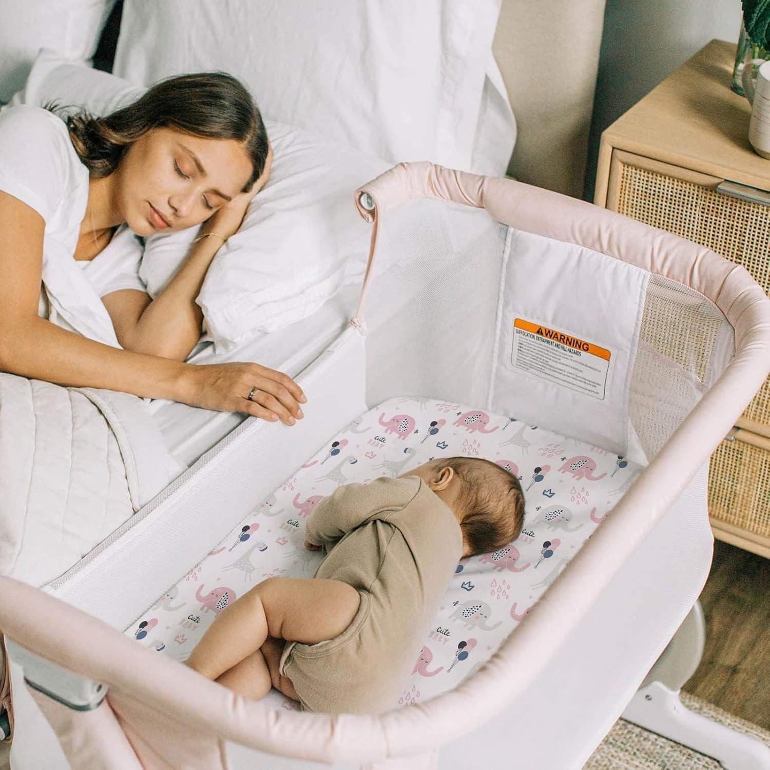 Juego de Sábanas Ajustadas para Cuna BROLEX 2 Pack Elefante Conejo