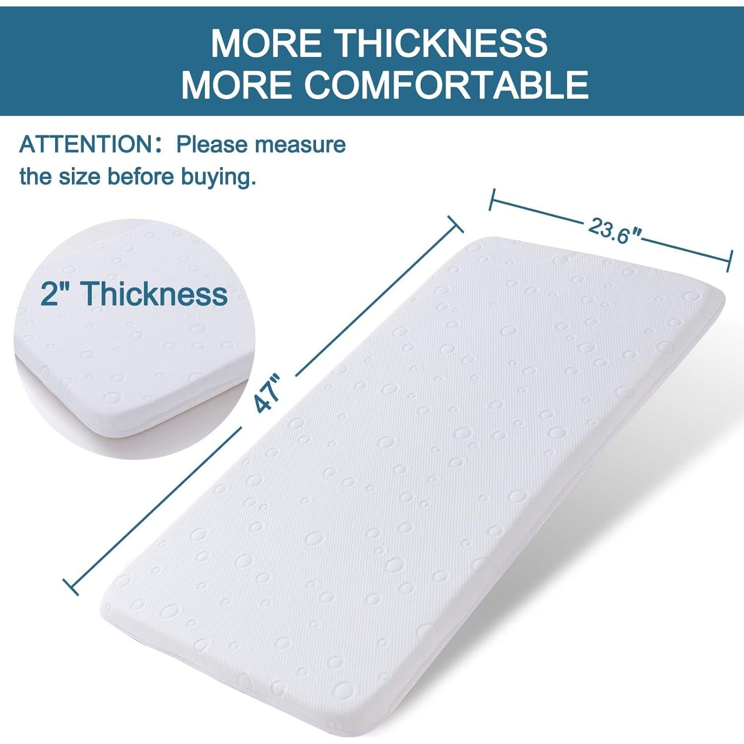 Colchón para Cuna Amzreine 120x60 cm Espuma Memoria Impermeable