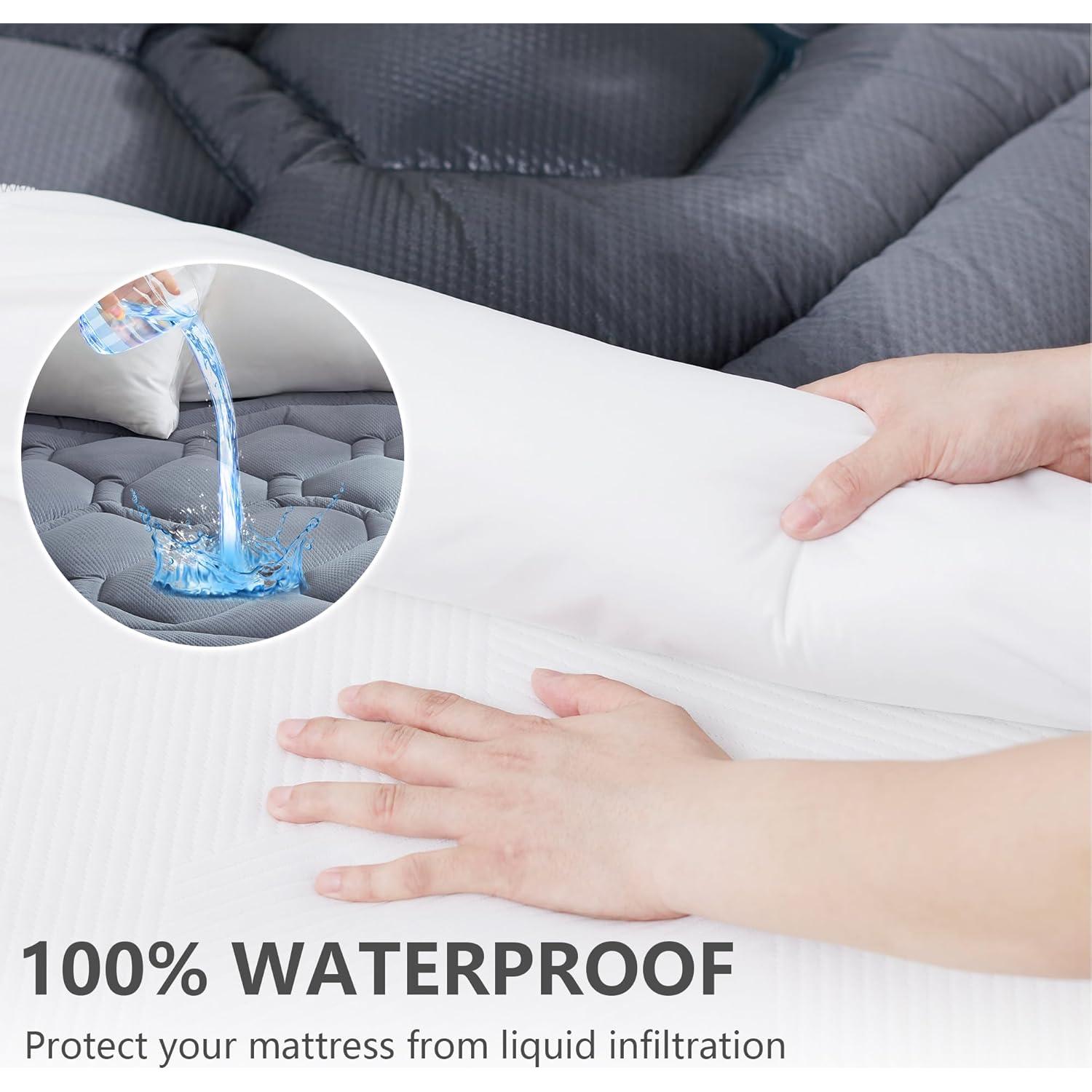 Protector de Colchón King Size Elven Home Impermeable 198x203 cm