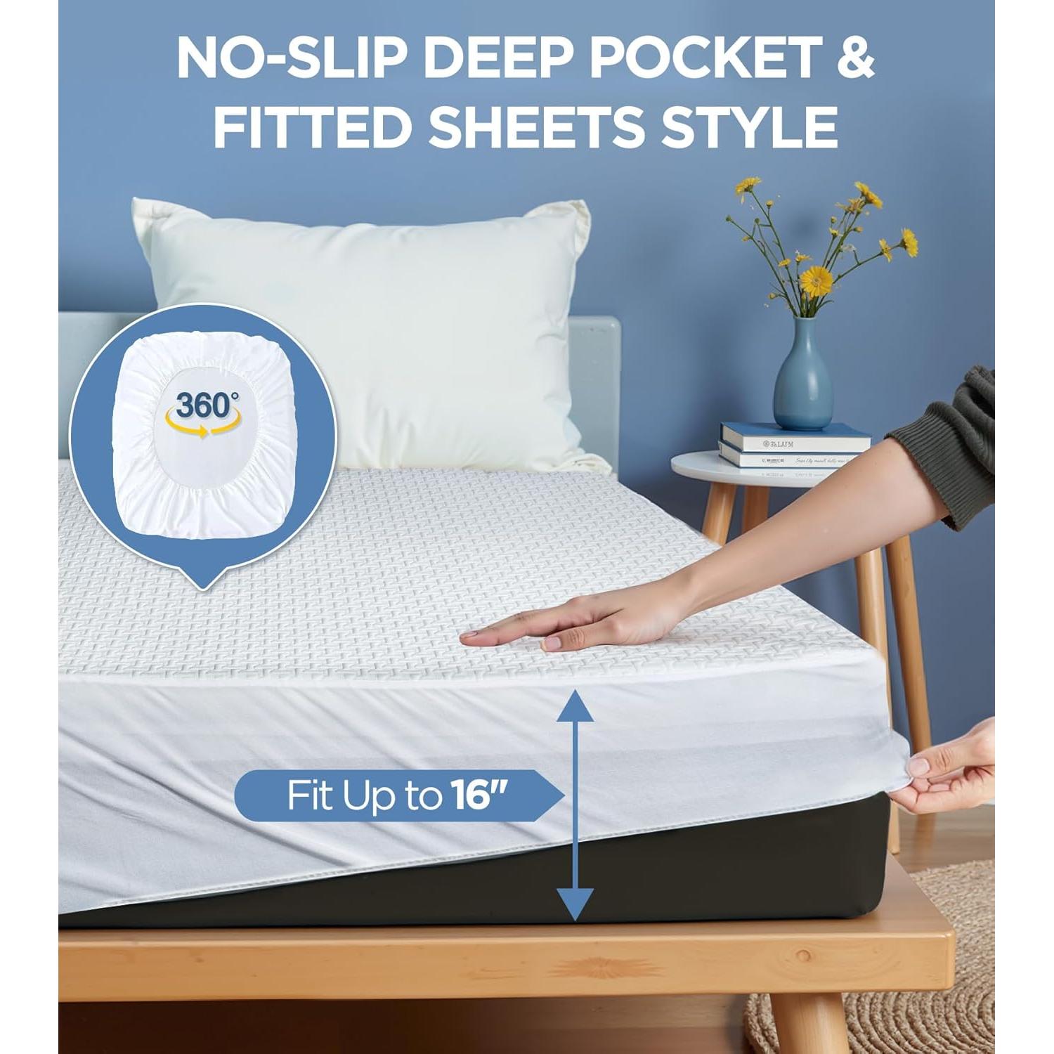 Protector de Colchón Twin Emircey Home 100% Impermeable Hipoalergénico