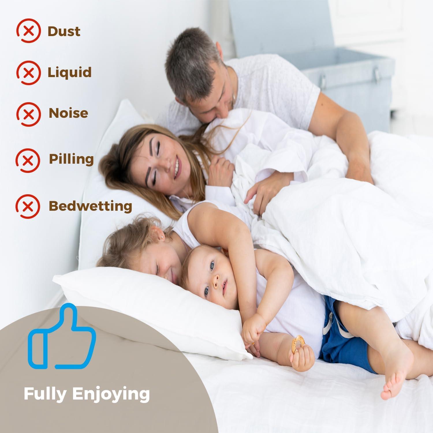 Protector de Colchón Queen Miloll Impermeable y Lavable 12-15"