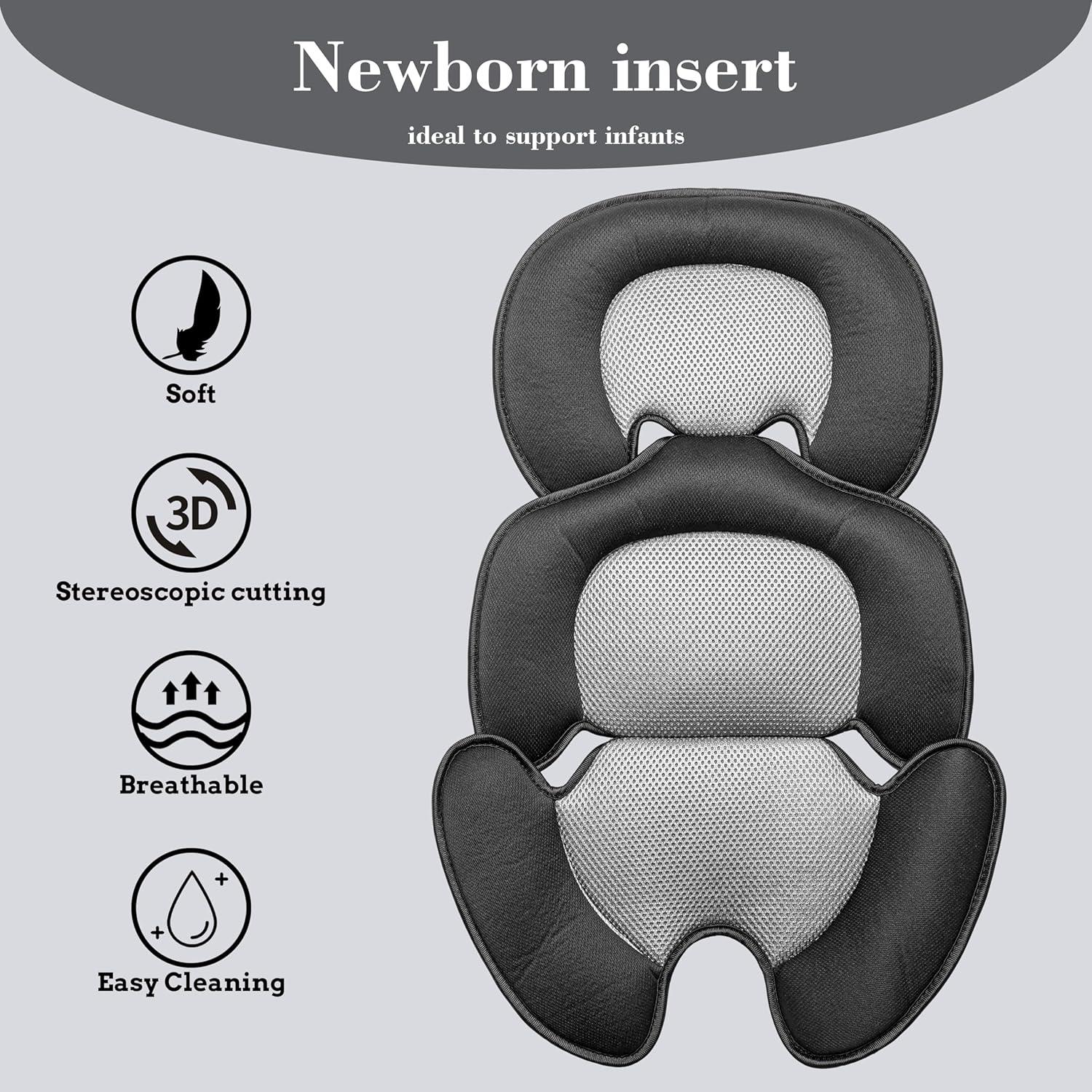 Cojín de Soporte para Bebés Ihaapsi Negro 61x39.6cm Transpirable