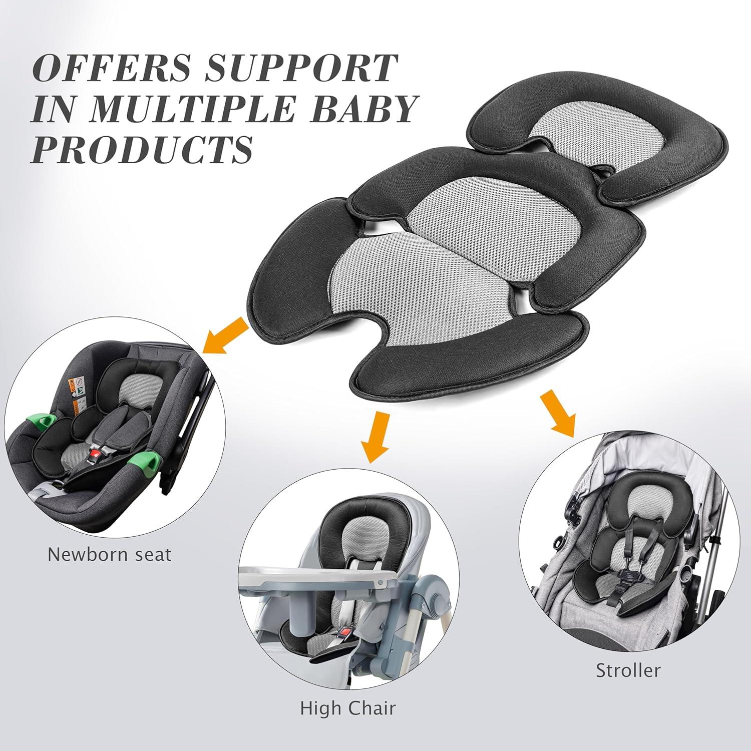 Cojín de Soporte para Bebés Ihaapsi Negro 61x39.6cm Transpirable