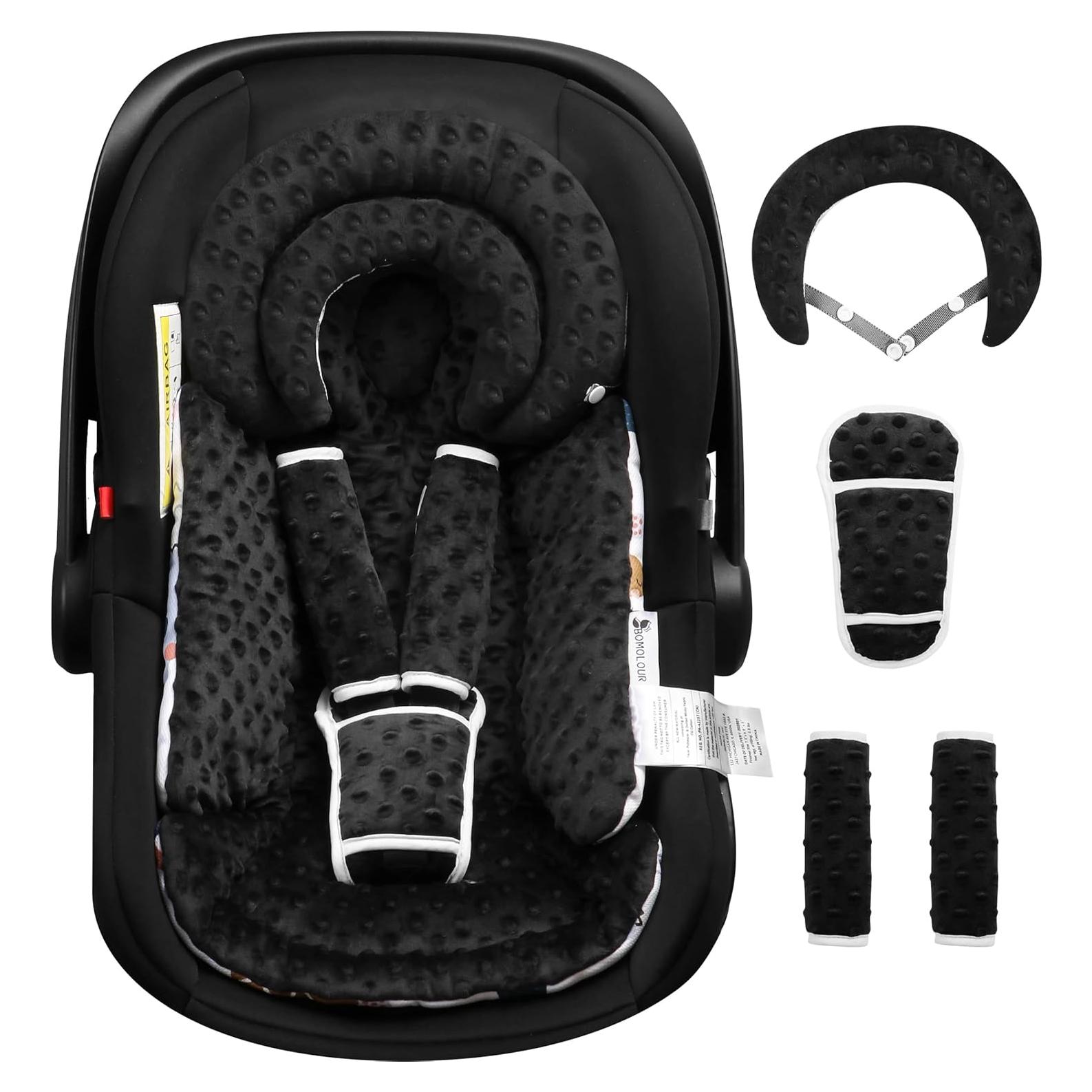 Inserto para Asiento de Auto Bebé BOMOLOUR Negro 63x43cm