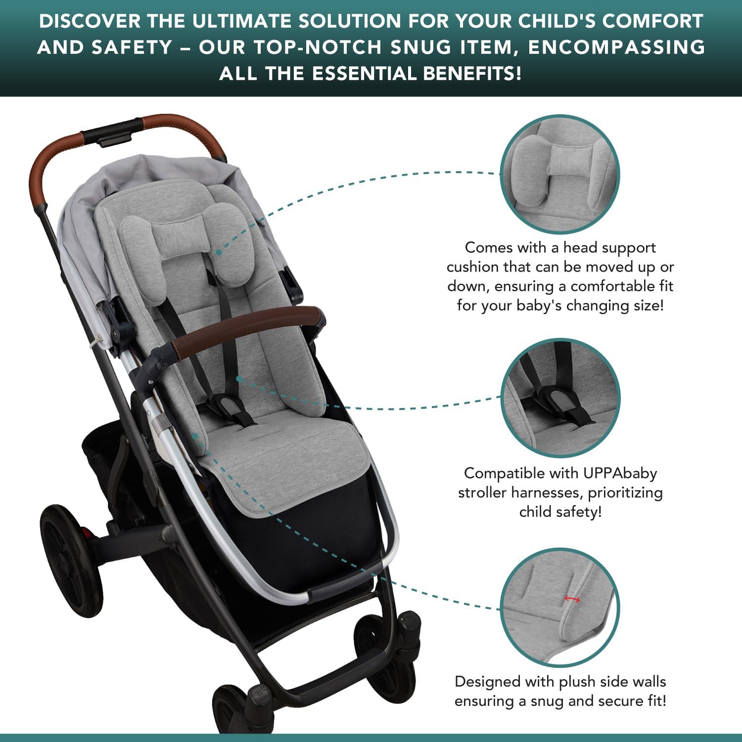 Forro de Asiento para Bebés Uppababy Vista y Cruz - Gris