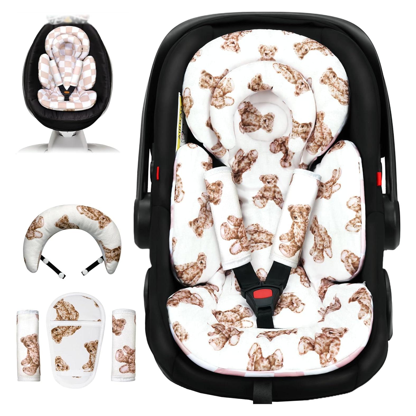 Inserto Reversible para Asiento de Auto Bebé TinlyFinly 65.5x39.6cm
