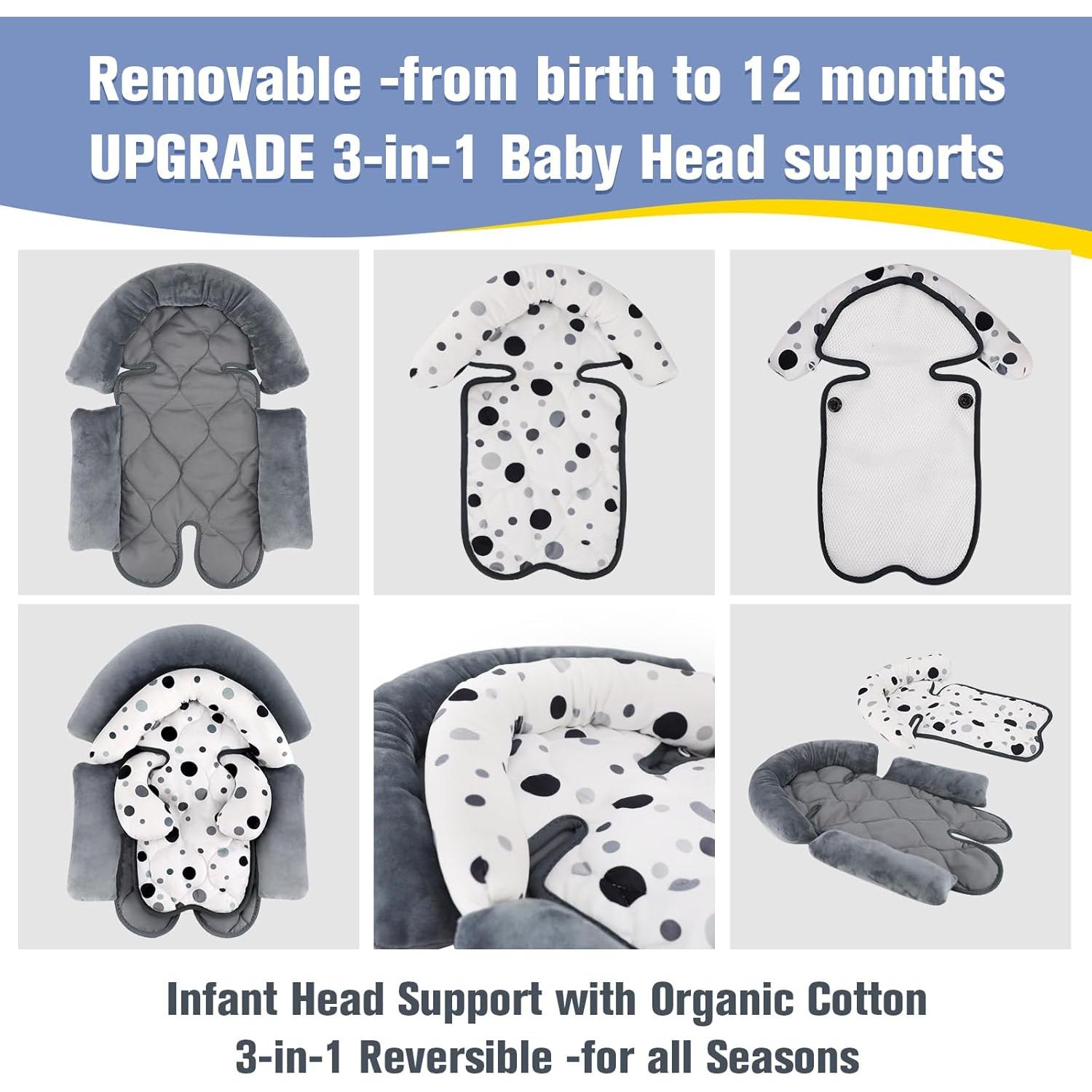 Cojín Inserto para Asiento de Auto KAKIBLIN Gris 0-12 Meses