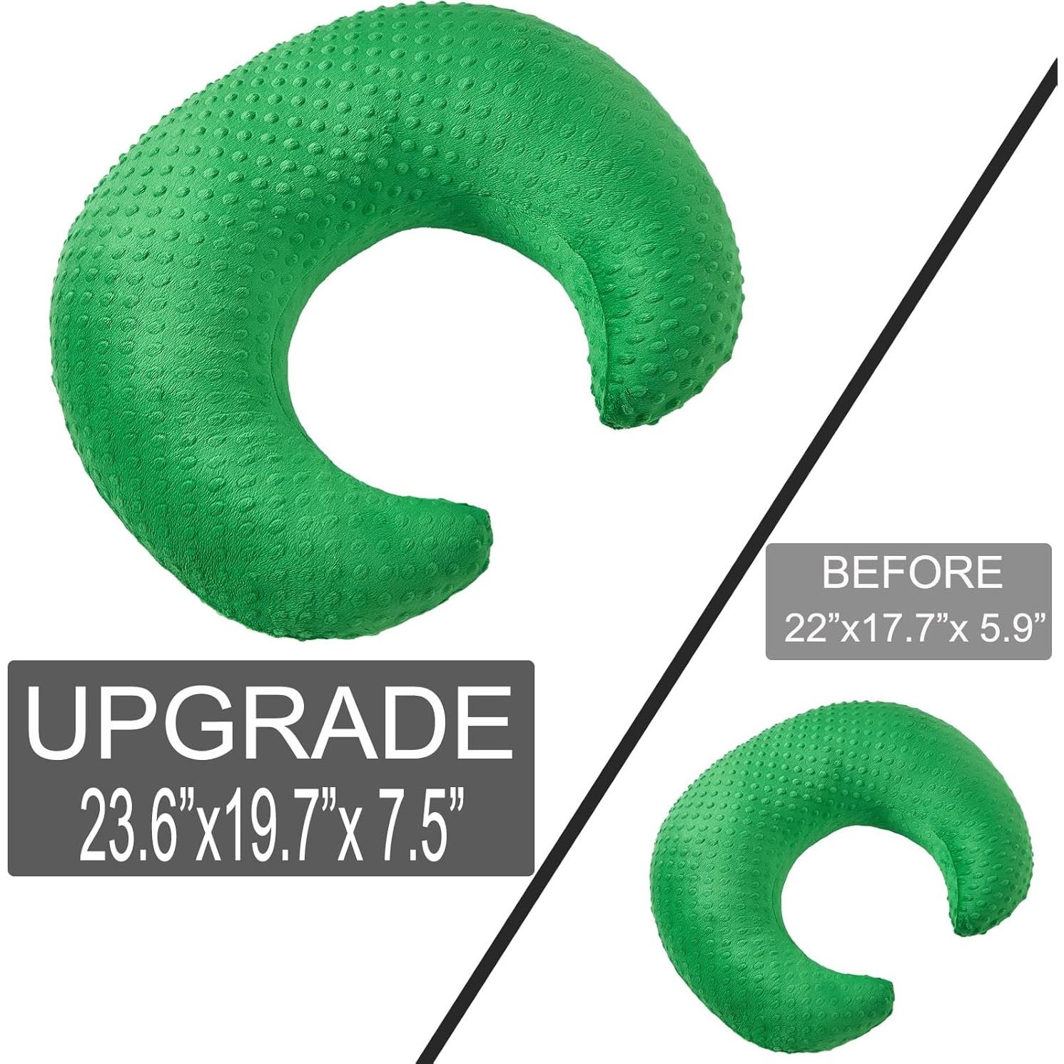 Almohada de Lactancia Aullar Verde Helecho 60x50 cm 100% Poliester