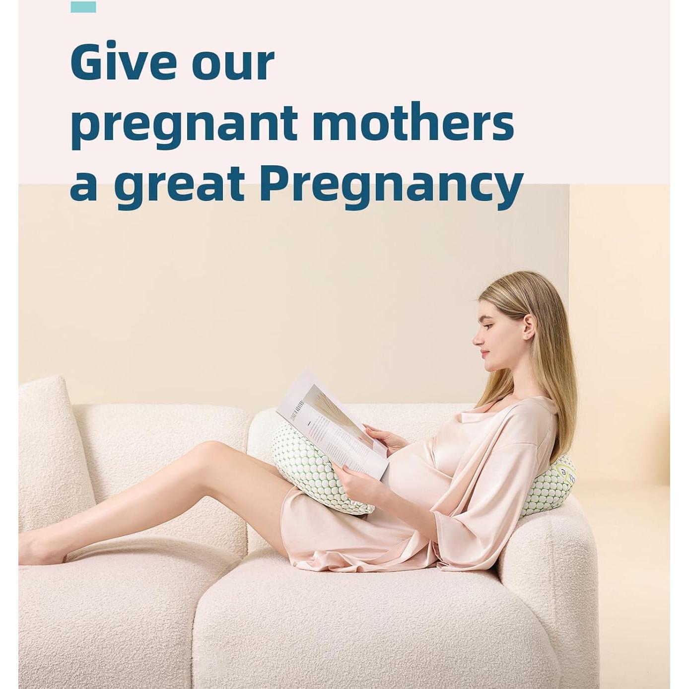 Almohada de Embarazo Oternal P001 Verde Ajustable 71.1x38.1cm