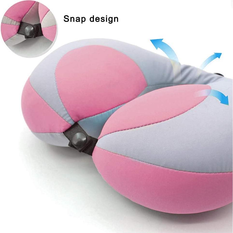 Almohada Infantil de Viaje MOOB Soporte Cuello Rosa 27x23 cm