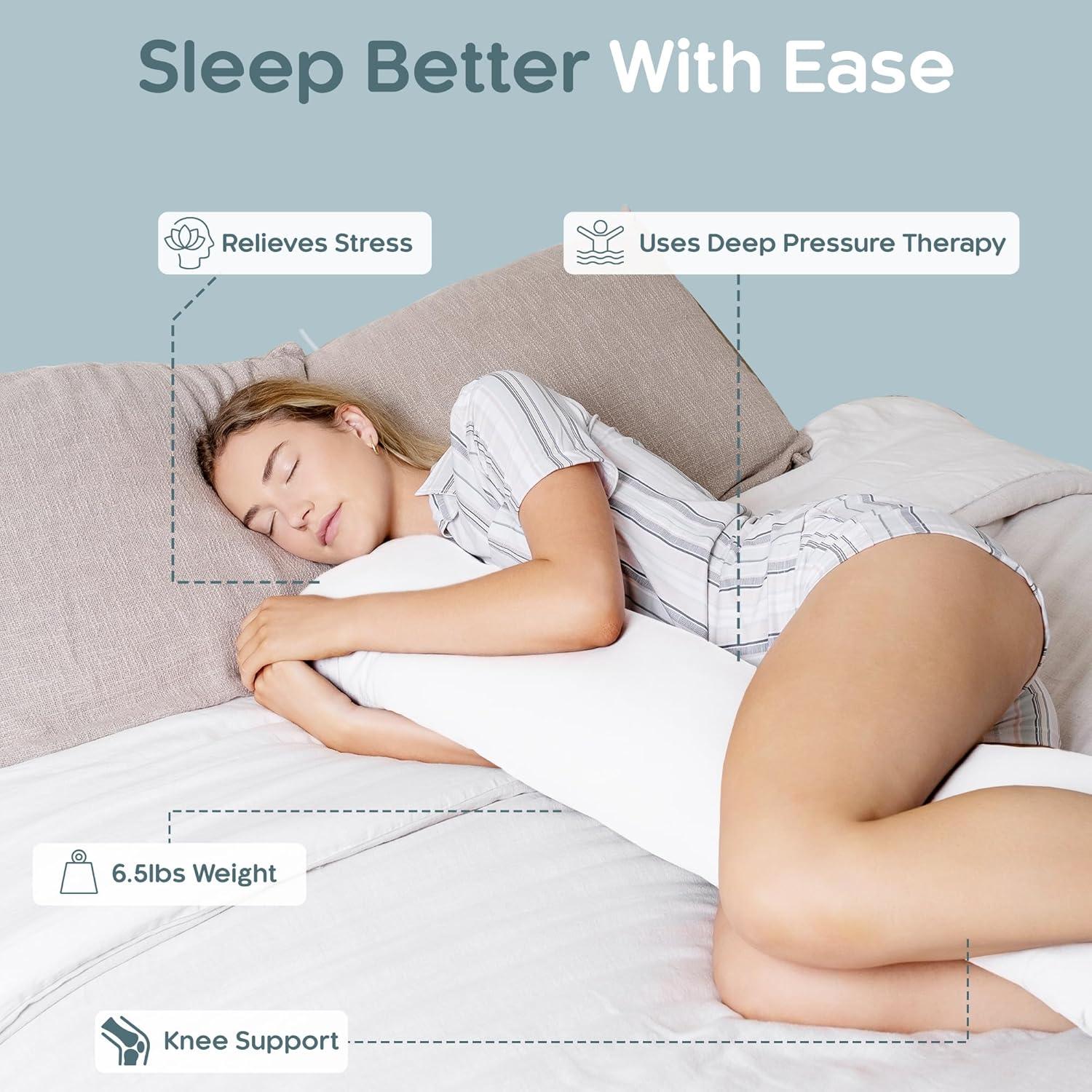 Almohada Corporal con Peso SleepCloud 104cm x 25cm Refrigerante