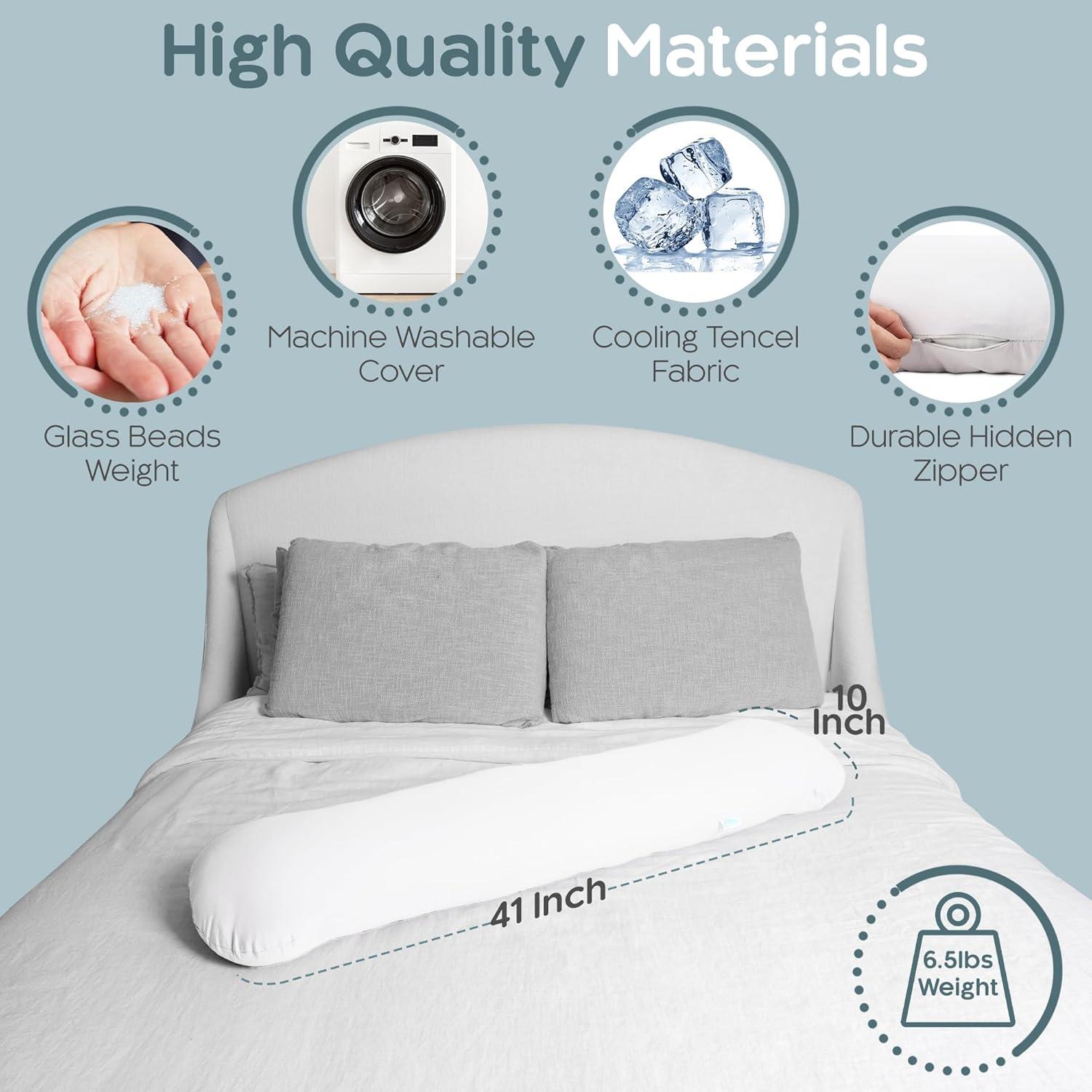 Almohada Corporal con Peso SleepCloud 104cm x 25cm Refrigerante