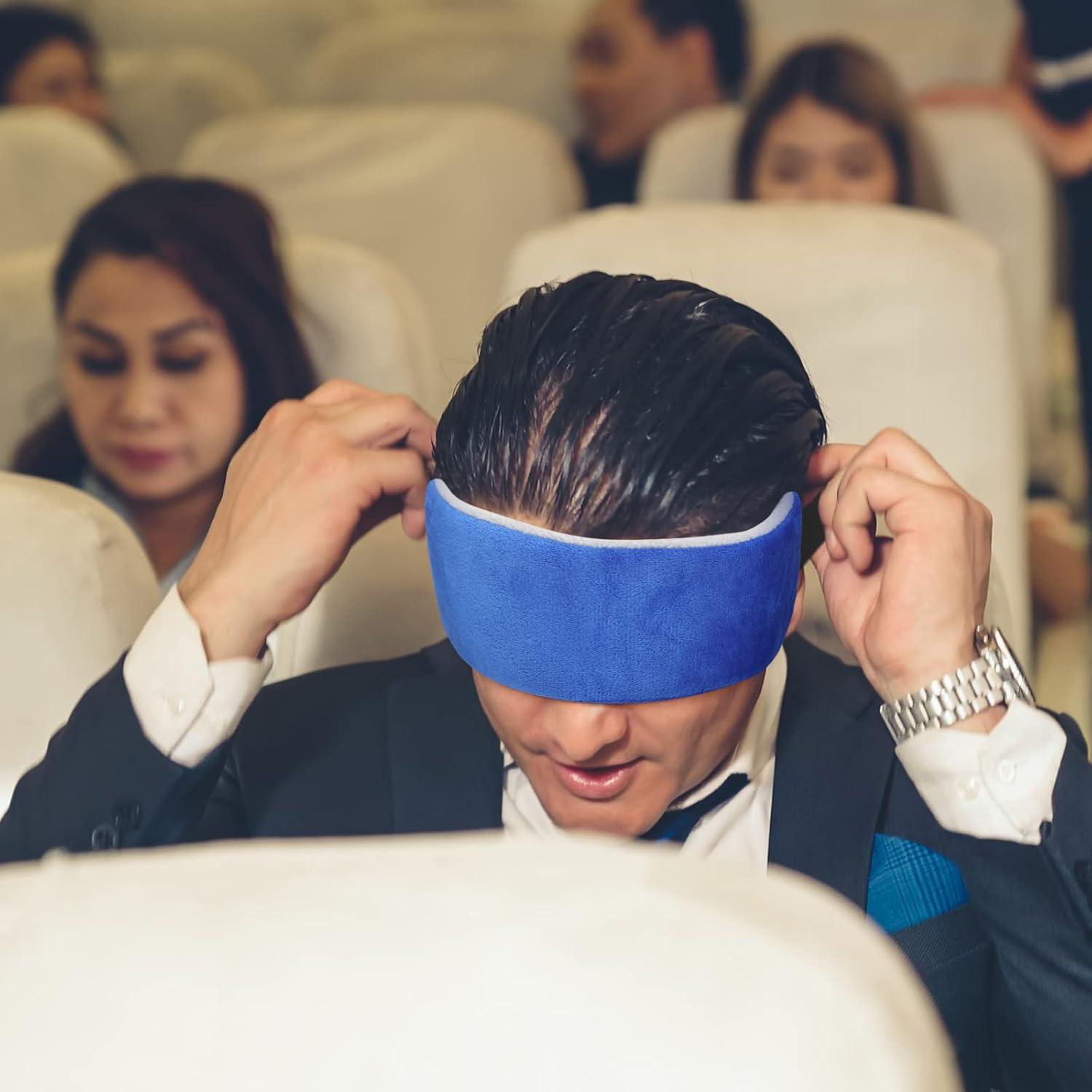 Almohadas de Cuello para Viaje JenPen - 2 Piezas Ajustables Azul