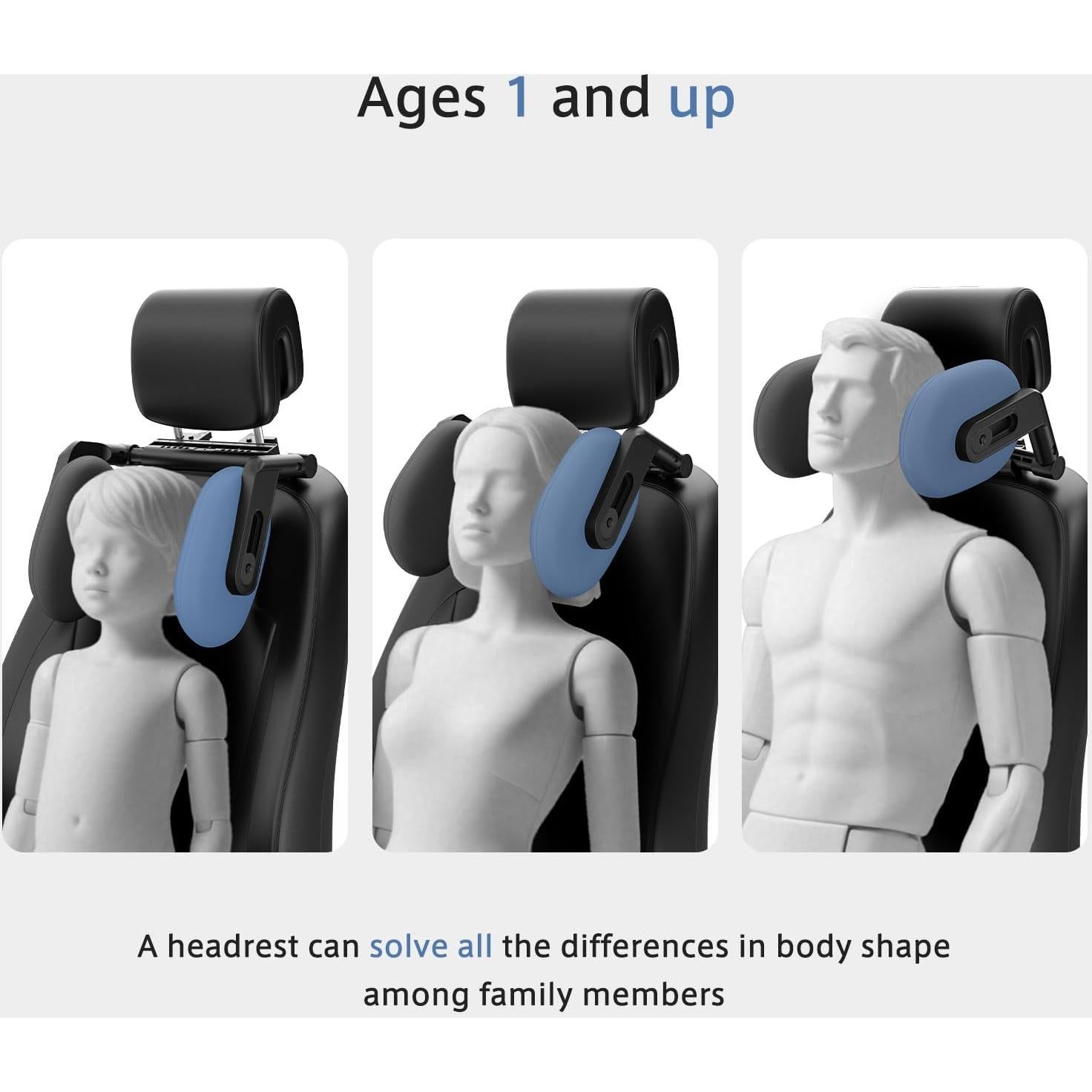 Almohada de Reposacabezas Ajustable Zorunowa A1301 para Coche