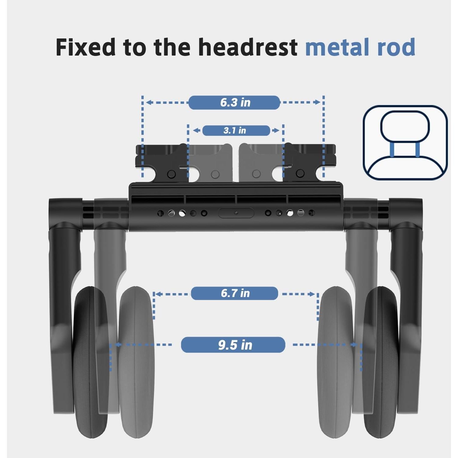 Almohada de Reposacabezas Ajustable Zorunowa A1301 para Coche