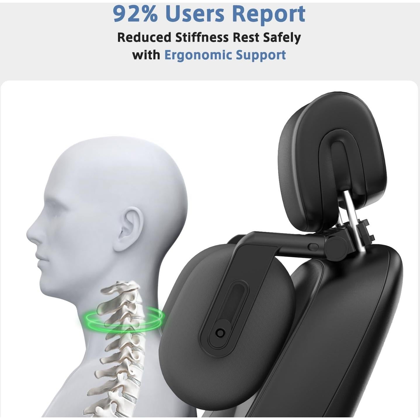 Almohada de Reposacabezas Ajustable Zorunowa A1301 para Coche