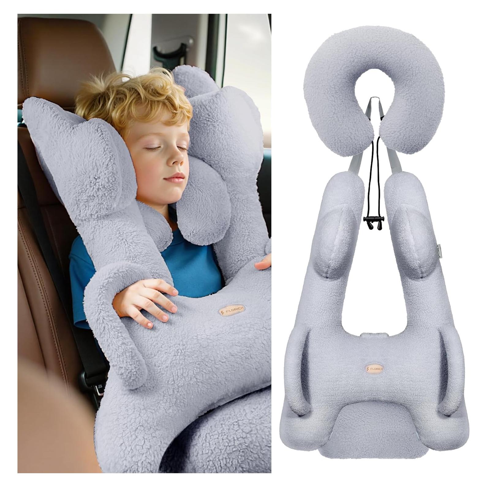 Almohada de Viaje Ergonómica FLORICH Gris para Adultos y Niños