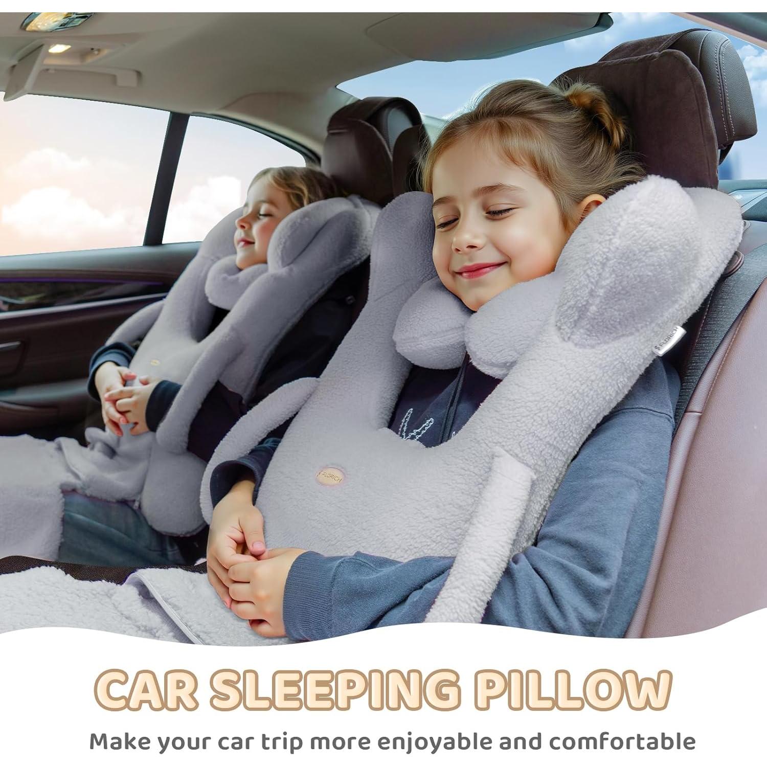 Almohada de Viaje Ergonómica FLORICH Gris para Adultos y Niños