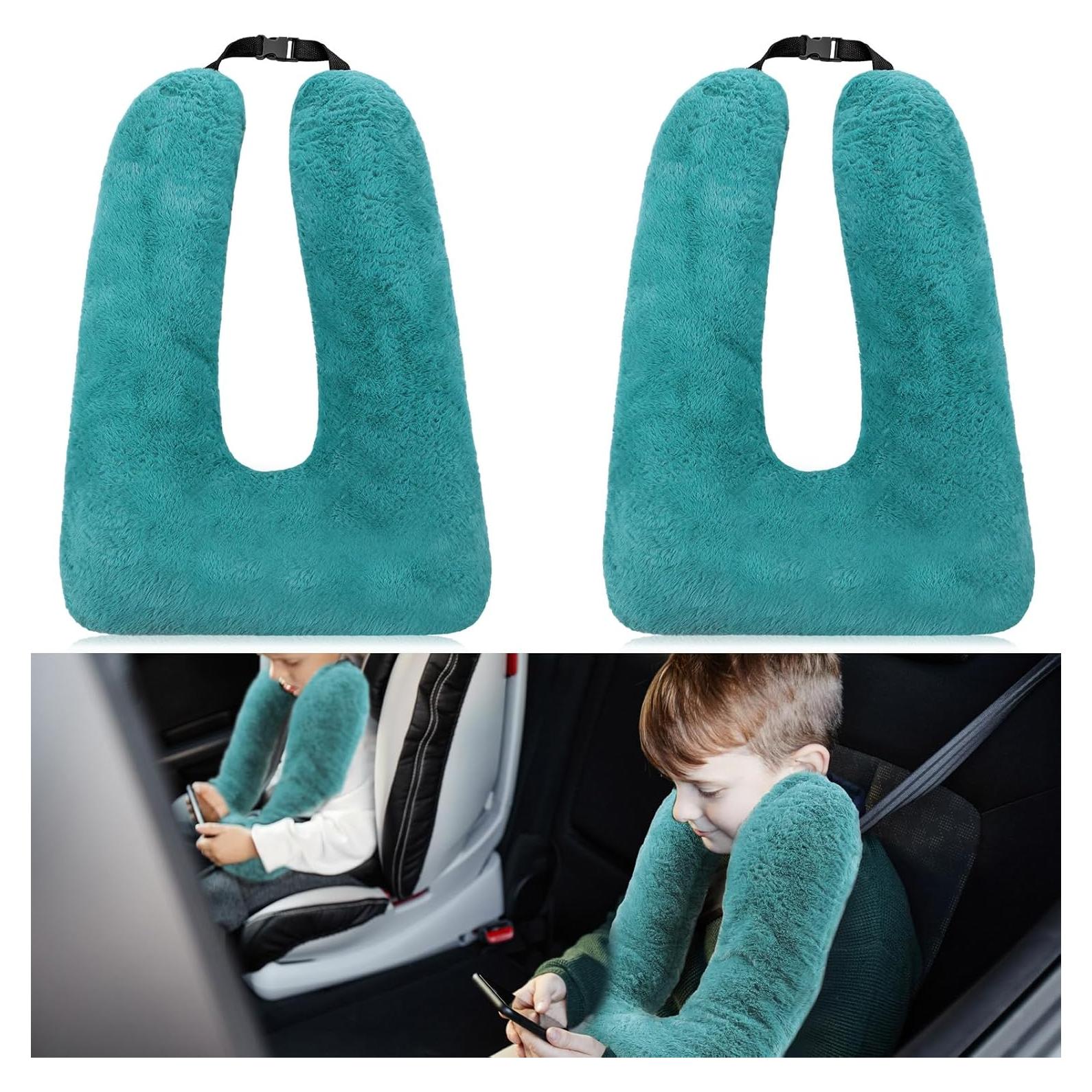 Almohadas de Viaje Hoteam 2 Pcs Turquesa Soporte Cuello