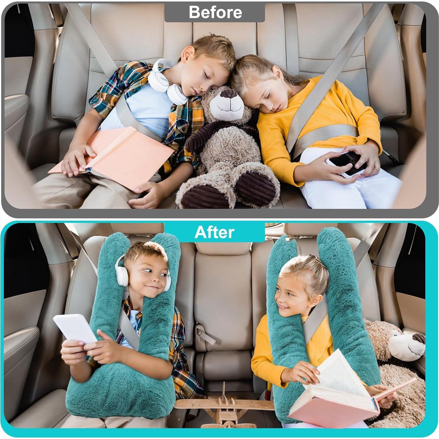 Almohadas de Viaje Hoteam 2 Pcs Turquesa Soporte Cuello