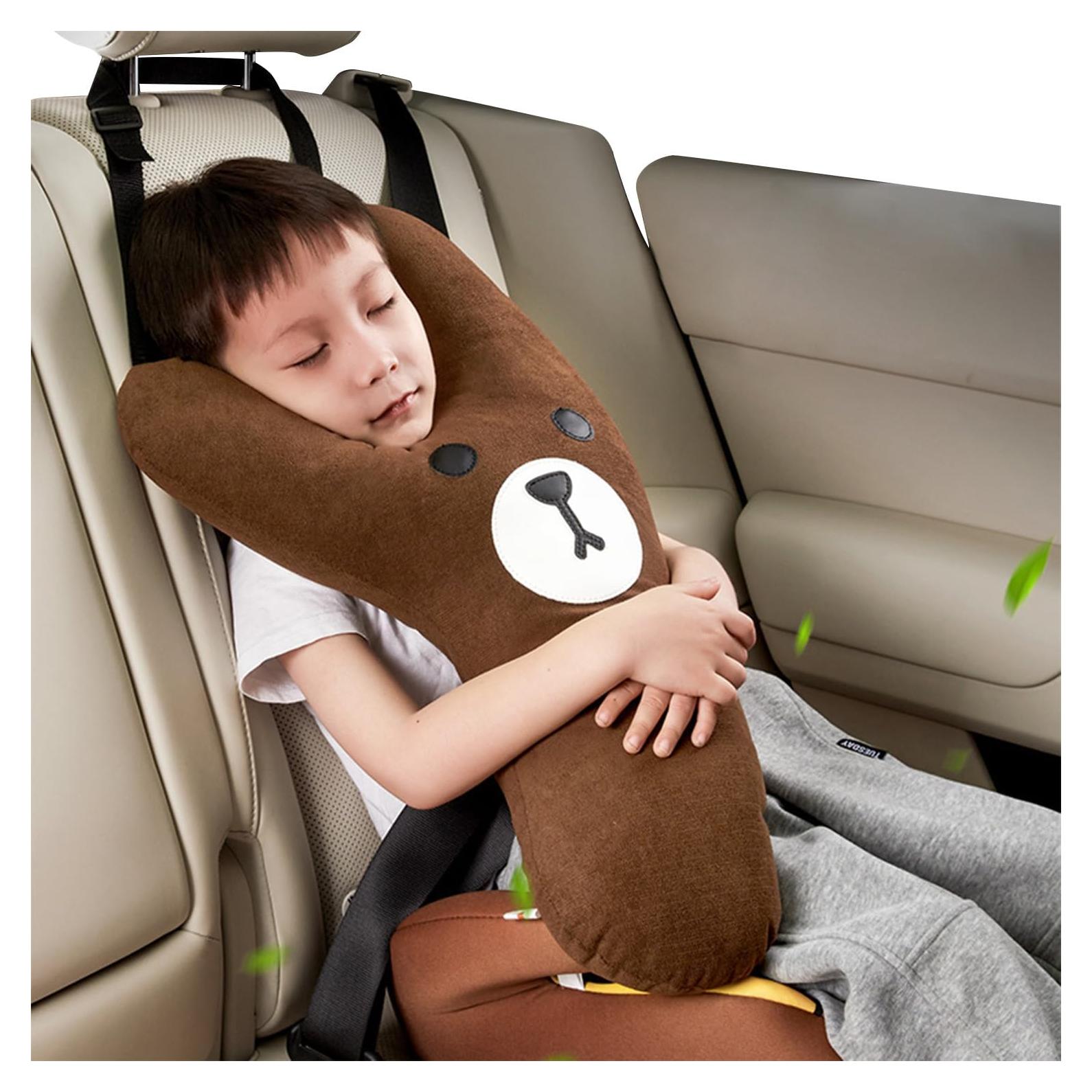 Almohada de Viaje para Niños BHock Auto Forma Y Marrón