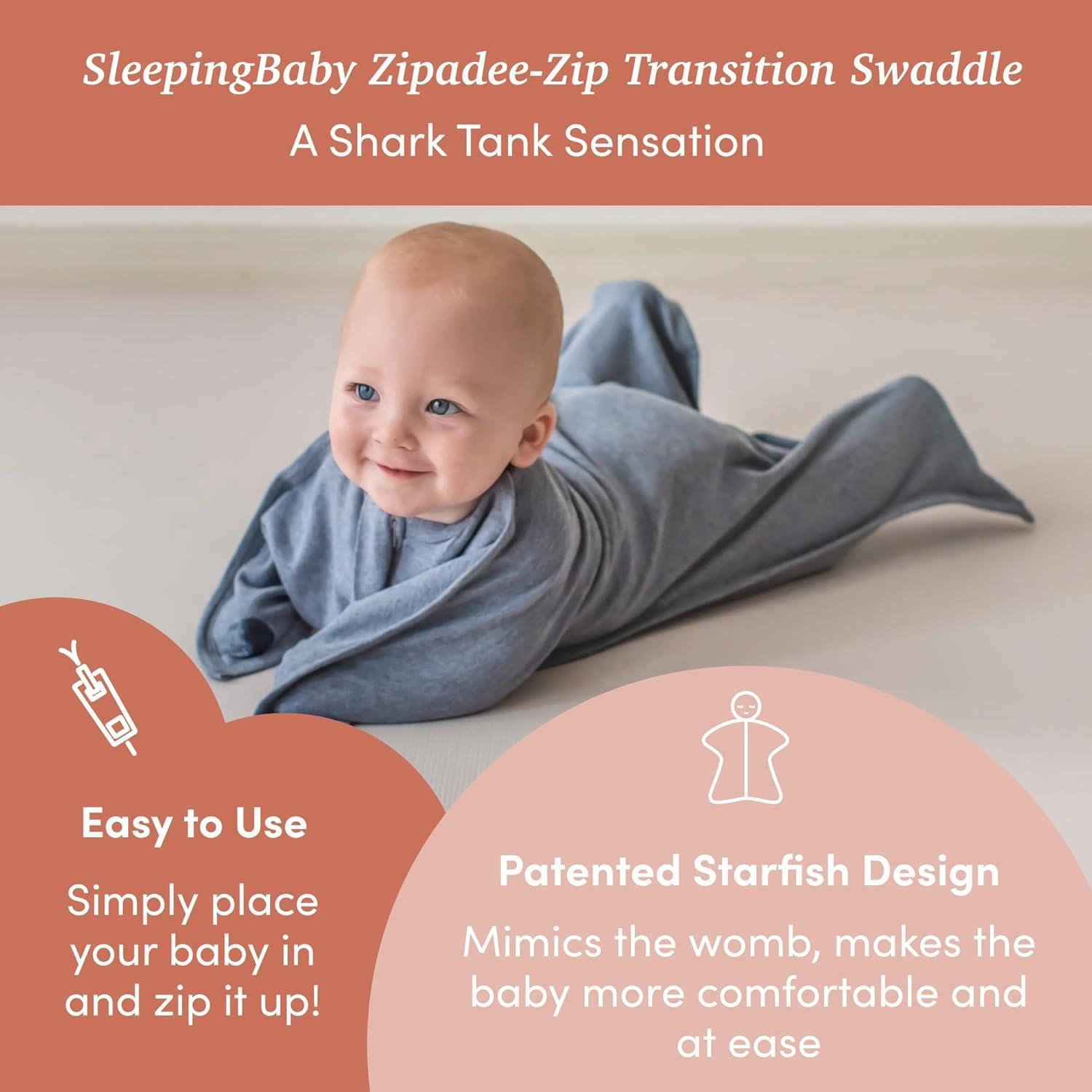 SleepingBaby Zipadee-Zip Swaddle Transición Gris Claro 4-8 Meses