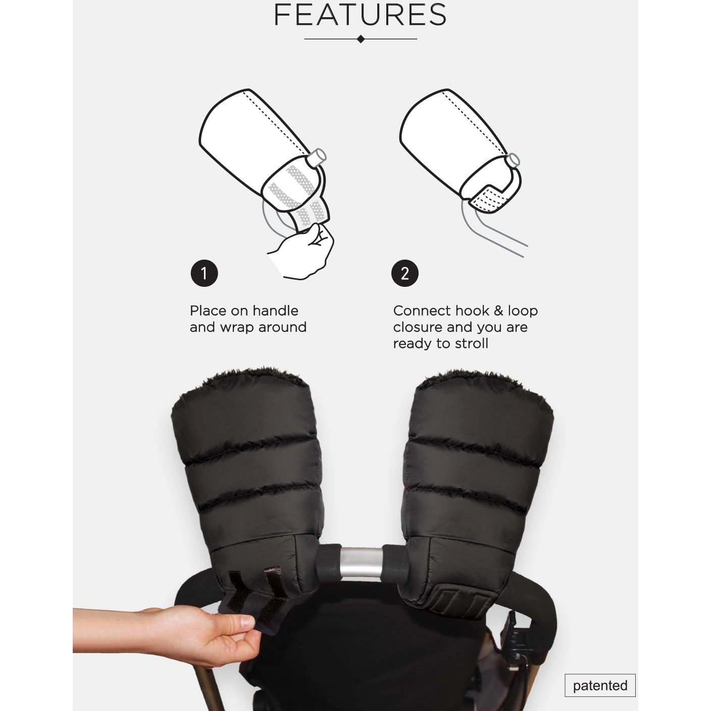 Guantes Calentadores 7AM Enfant Rosa Ceniza - Muffs para Carro