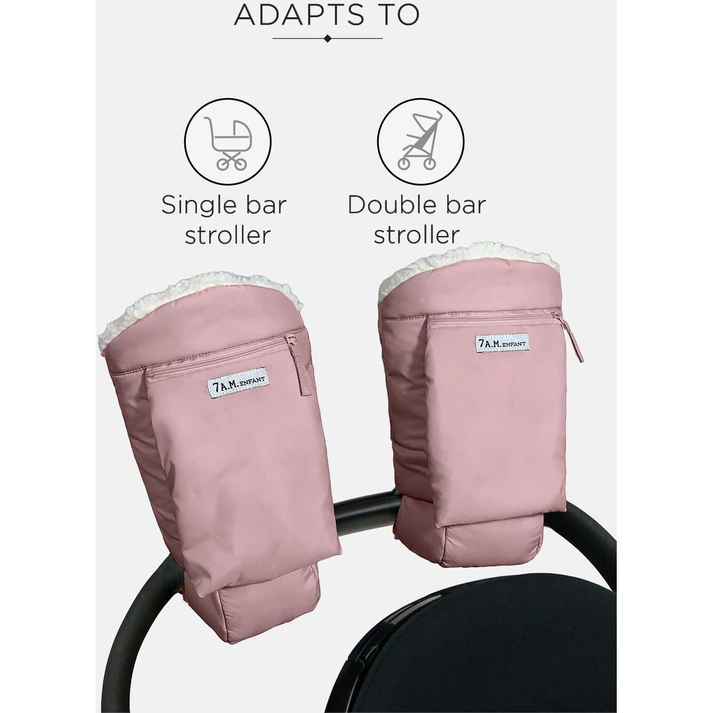 Guantes Calentadores 7AM Enfant Rosa Ceniza - Muffs para Carro