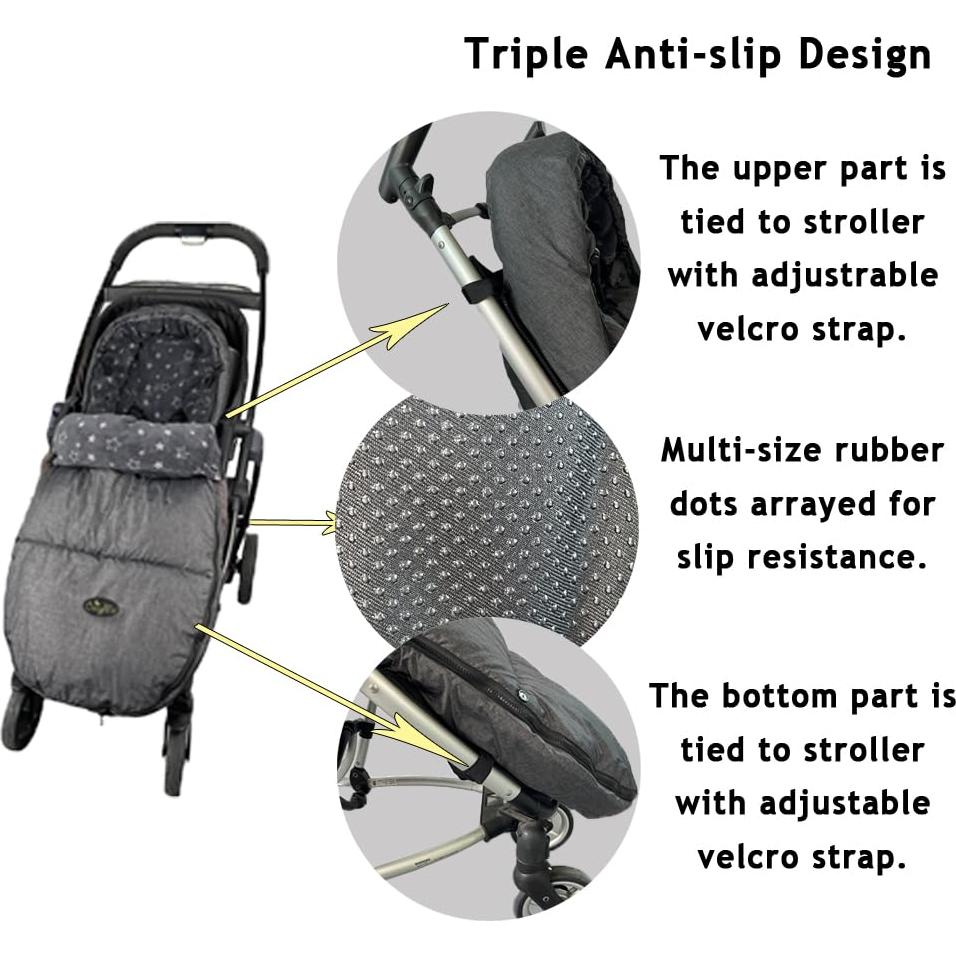 Saco de Silla de Paseo CozyMe Gris Melange Forro Polar