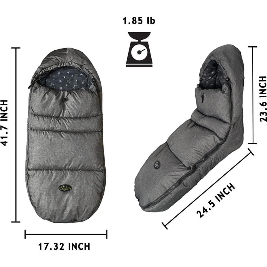 Saco de Silla de Paseo CozyMe Gris Melange Forro Polar